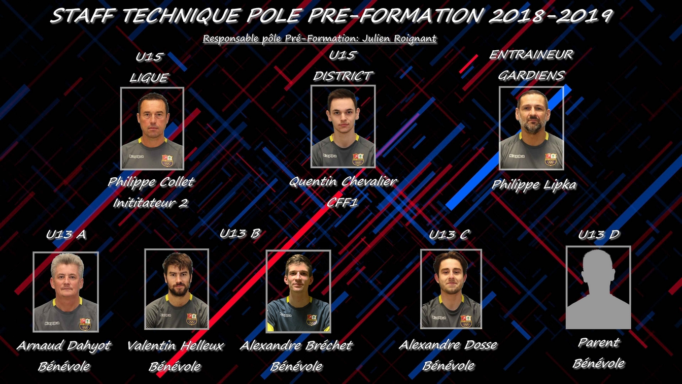 Staff technique POLE PRE FORMATION 2018 2019